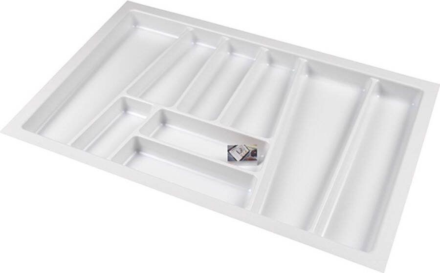 Kunststof Bestekbak Style Serie Wit Breedte 74-70 cm Diepte 48-44 cm Bestekbakken op maat Besteklade Bestekcassette