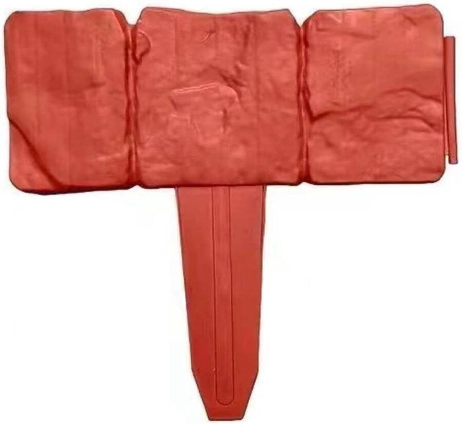 Kunststof gazonrand 10 stuks bloembedomranding Tuinhek palissade decoratie Rood
