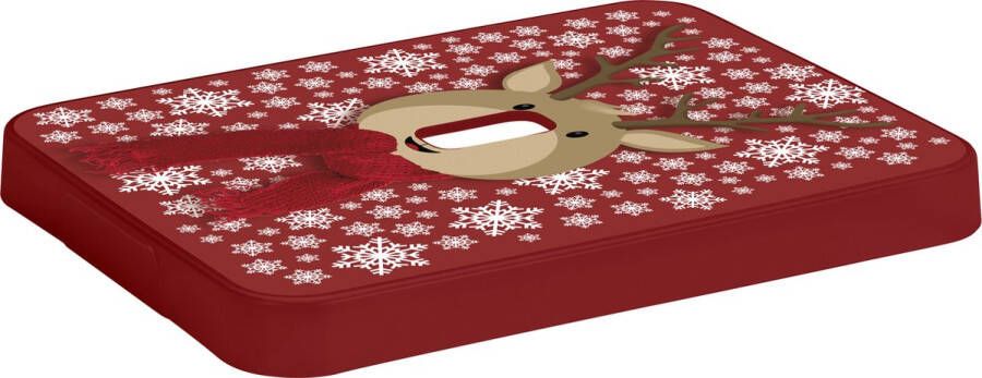 Merkloos Kunststof kerst deksel voor opberbox van 32 liter Kerstballen opbergboxen
