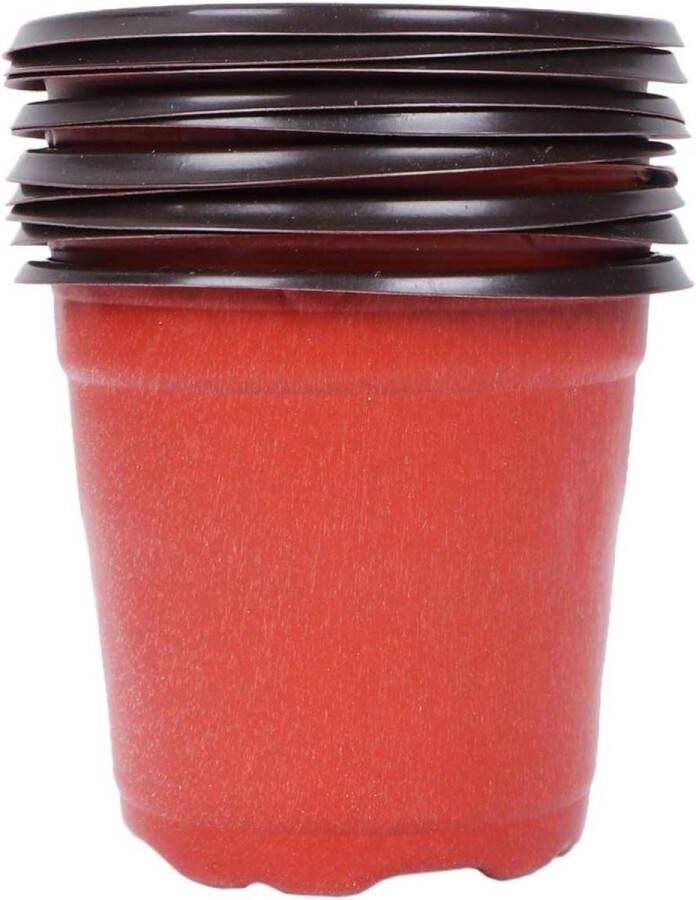 Kunststof kweekpotten 10 cm 50 stuks voor zaailingen en vetplanten