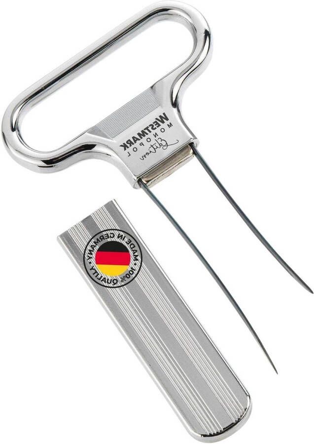 Kurkentrekker Laschen en flesopener Monopol Edition staal gegoten zink Ah-So verchroomd