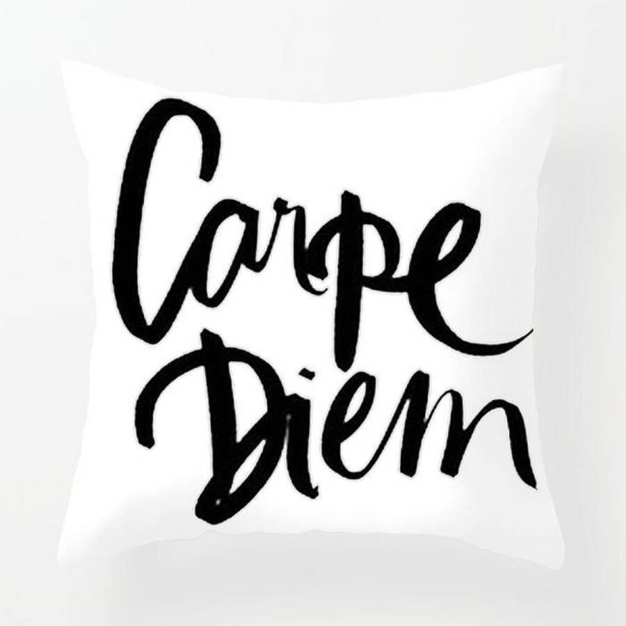 Kussenhoes Carpe Diem Kussen Met Rits 45 x 45 cm