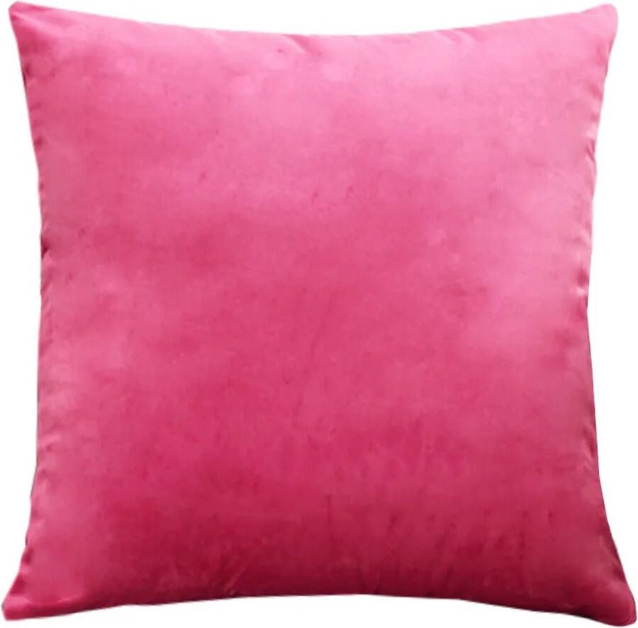 Kussens kussenhoes velvet hard roze fluweelachtig dubbelzijdig met rits sierkussenhoes