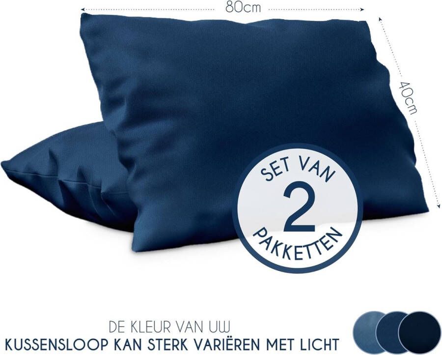 Kussensloop 40x80 Donkerblauw Microvezel OEKO TEX door 100% Polyester Kussenslopen Comfortabele Hypoallergene