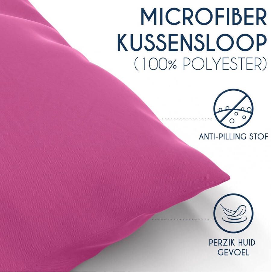 Kussensloop 50x70 Roze Microvezel OEKO TEX door 100% Polyester Kussenslopen Comfortabele Hypoallergene