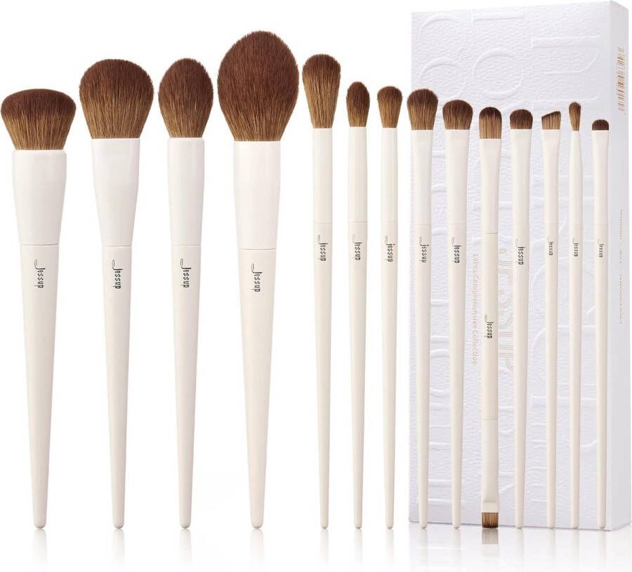 Kwastenset make-upkwasten 14 stuks make-upkwast cosmeticakwast gezichtskwast oogkwast poederkwast foundation highlight concealer penseel