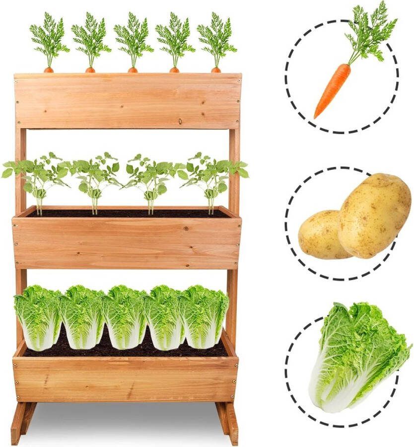 ShopbijStef Kweektafel Kweekbak op Poten Moestuinbak op Poten Moestuinbak Kuirdenbak op Poten 80kg Draagvermogen Hout