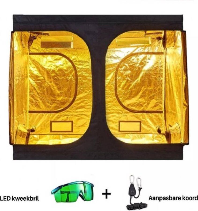 Kweektent Set Kweekkast Led Lichtdicht GrowTent Waterdicht Hydrocultuur Aluminium 100x100x200cm