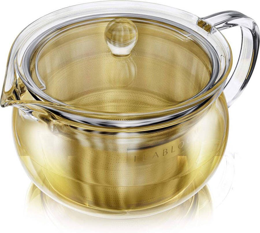 Kyoto 2-in-1 Theepot en Fluitketel – Geschikt voor Fornuis en Magnetron – Compacte Theepot met Uitneembaar Filter voor Losse Thee – Capaciteit 1-2 Koppen 350 ml