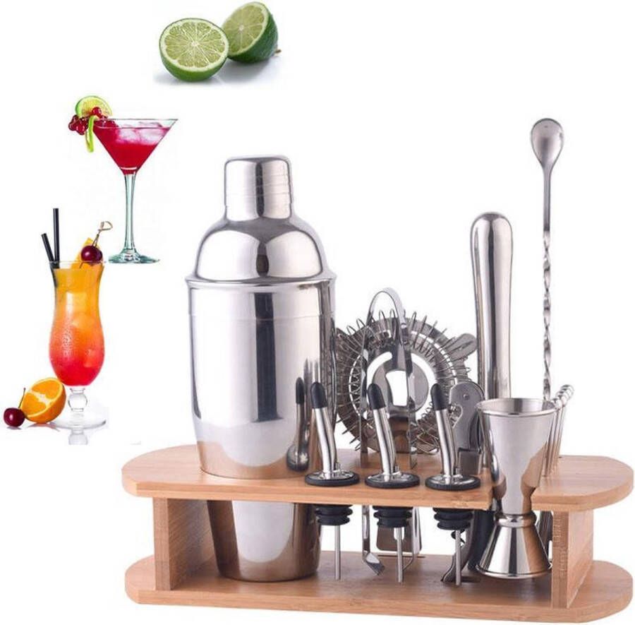 Lacardia Cocktail Set – RVS Zilver 16-Delig