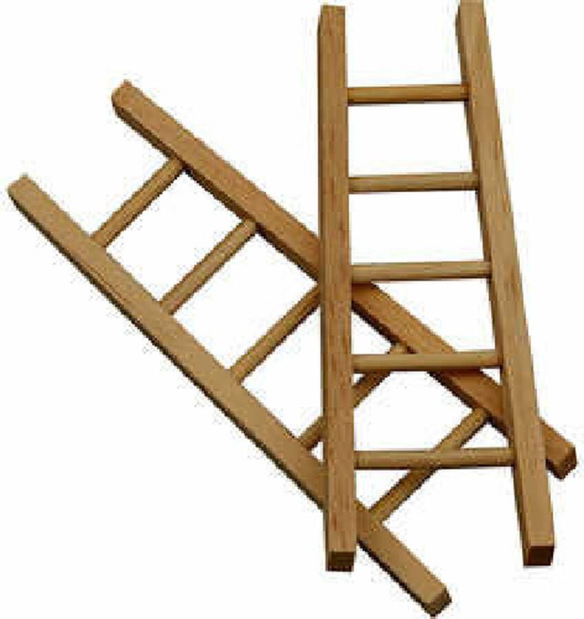 Ladder Hout Bruin 10x3 5cm 12 Stuks