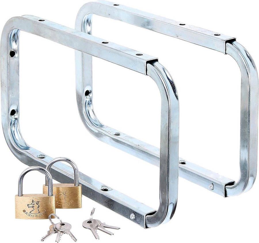 Ladderhaak afsluitbaar elektrolytisch-blauw-verzinkt 802622 totale-diepte-282mm beugeldiepte-216mm set-van-2 Ladder Feet