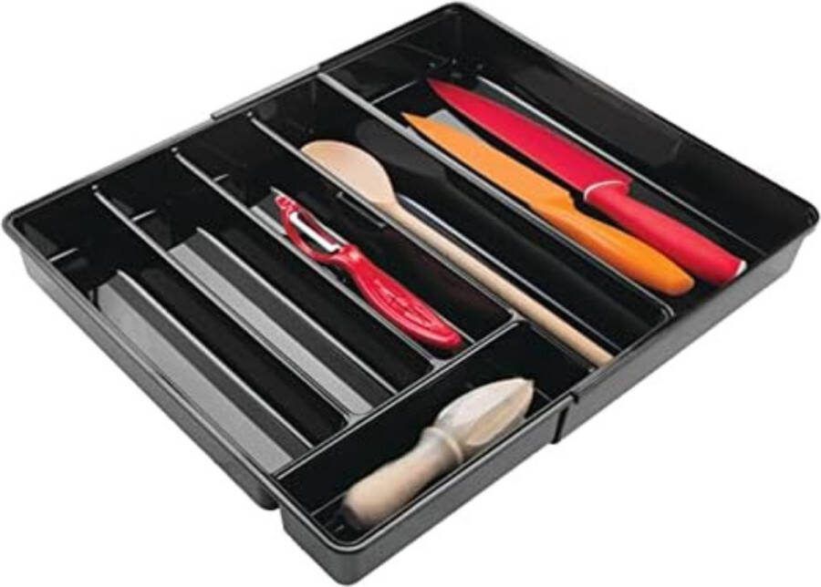 Lade organizer Bestekbakken kunststof 36 22 x 28 98 x 5 89 cm Zwart