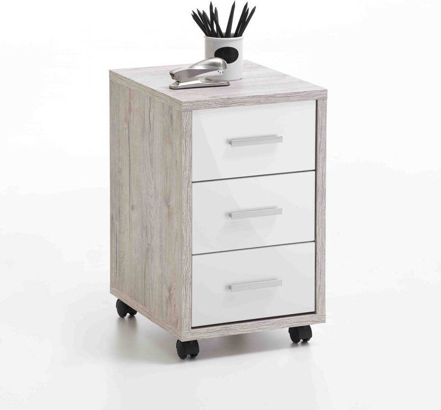 Ladeblok Colorado Wit Zandeiken Met wielen Met lades Breedte 35 cm Diepte 42 cm Hoogte 58.9 cm