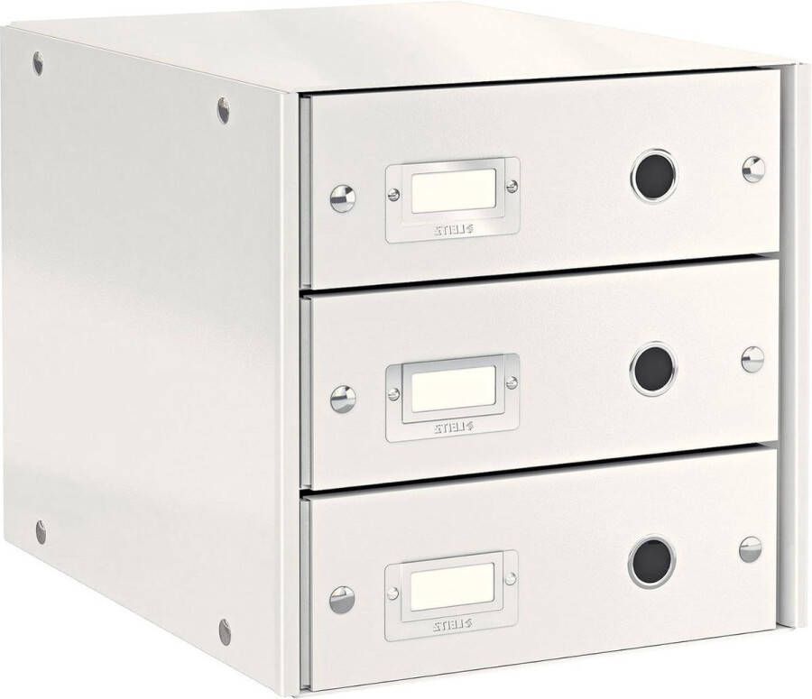 Ladekast 3 Laden A4 Click And Store 60480001 Wit Ladeblok