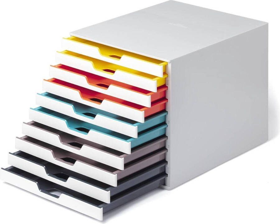 Ladesysteem Ladebox A4 Varicolor Mix 10 vakjes etiketten etiketteren veelkleurig ladesysteem