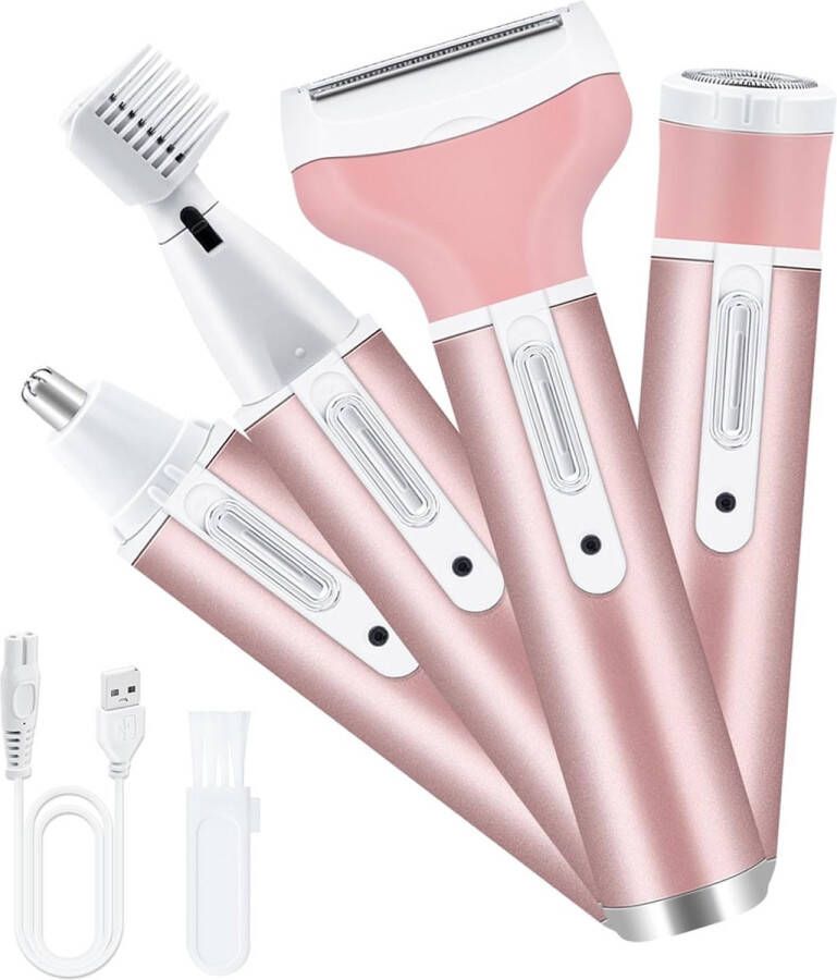 Ladyshave 4-in-1 Ladyshave voor Vrouwen Draadloos Trimmer Vrouw