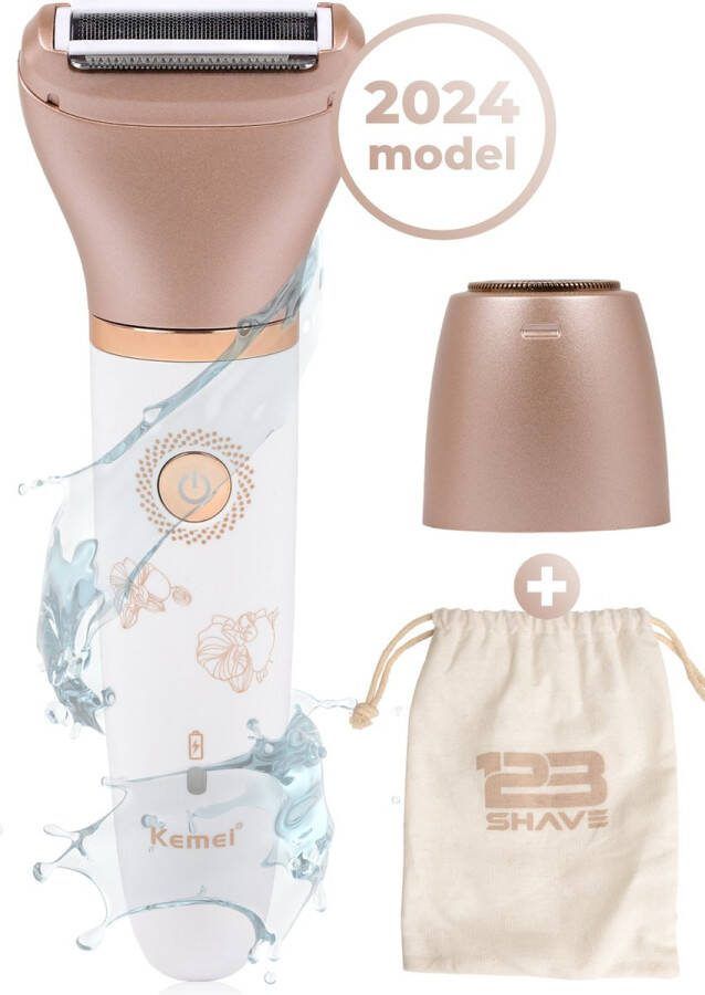 Ladyshave – Oplaadbaar – Ladyshaves – Voor vrouwen – Epileerapparaat – Dames – Epilators – Bikini trimmer – Waterdicht – Opbergzakje – Wit