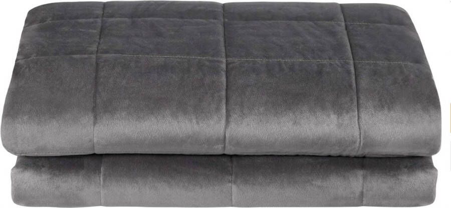 Laneetal Gewogen deken Angst Zware deken Grijs voor Slapen & Drukvermindering Sensorische Kalmerende Deken Voor Een Goede Nachtrust Niet-verwijderbare Korte Pluche Hoes met Glaskralen 7KG 150x200cm voor Eenpersoons Bed