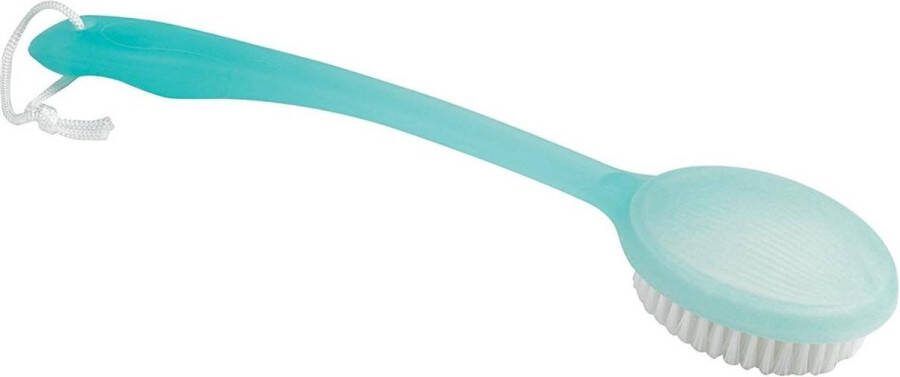 Lange handgreep badborstel lichaam exfoliator borstel zachte haren voor alle huidtypen blauwe kleur badkameraccessoire beste kwaliteit
