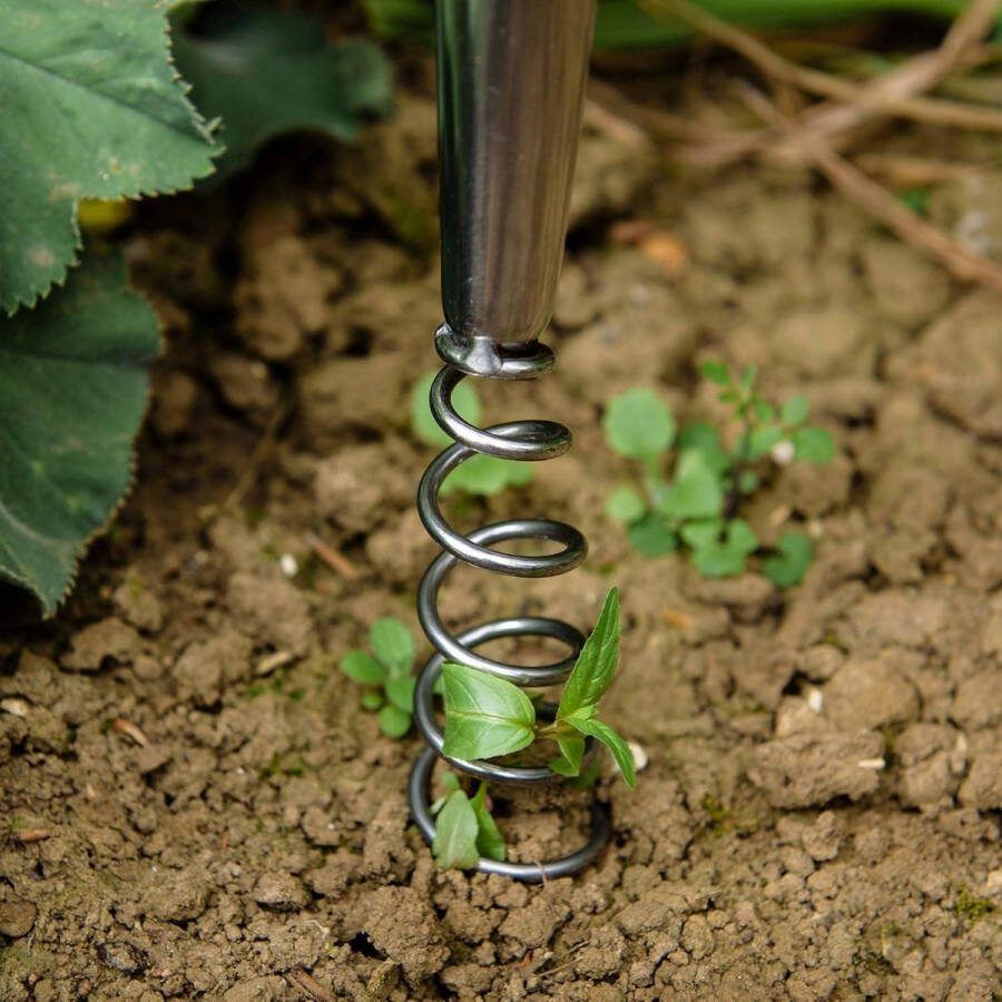 Lange steel paardenbloementrekker paardenbloem verwijderaar van roestvrij staal onkruidverwijderaar met essenhouten steel 97 cm lengte
