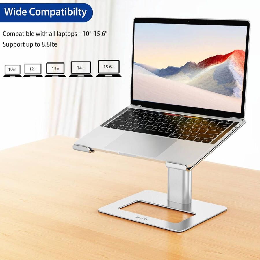 Laptop Stand Height Adjustable Ventilated Notebook Stand for MacBook Pro Air HP Dell Lenovo Samsung Compatible with 10-17'' BoYata