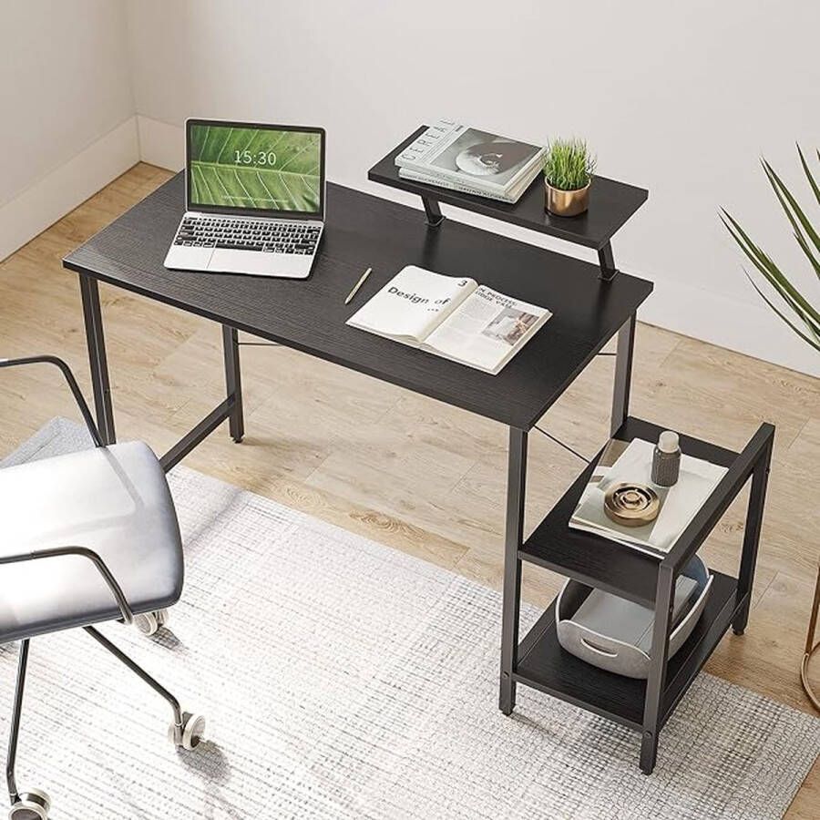 Laptoptafel thuiskantoor bureau eenvoudige montage metalen frame 100 x 50 cm