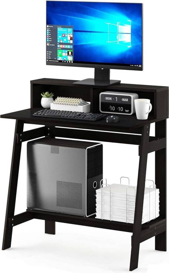 Laptoptafel thuiskantoor bureau eenvoudige montage metalen frame 45.5D x 80.3W x 90.2H centimetres
