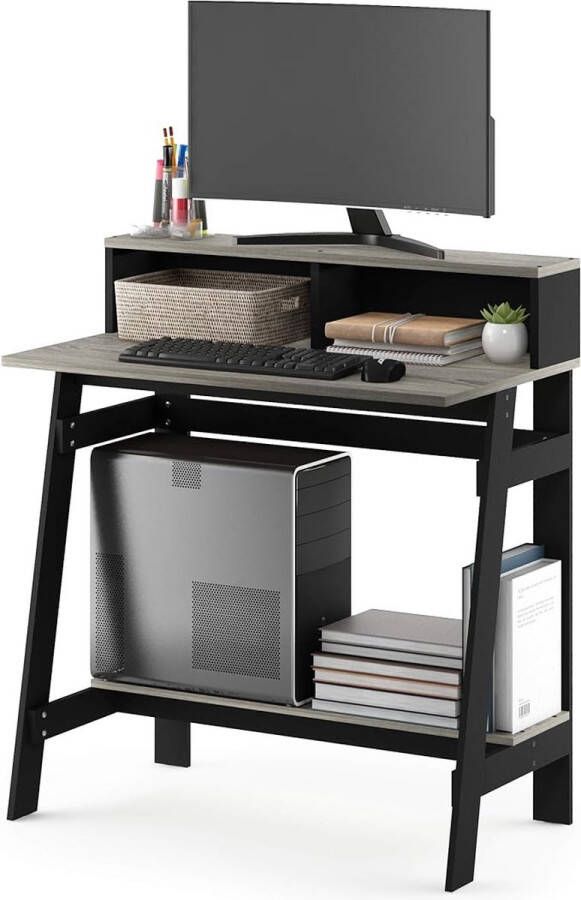 Laptoptafel thuiskantoor bureau eenvoudige montage metalen frame 45.5D x 80.3W x 90.2H centimetres