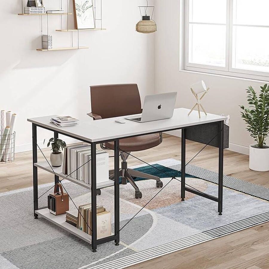 Laptoptafel thuiskantoor bureau eenvoudige montage metalen frame ‎69.85 x 101.6 x 72.9 cm