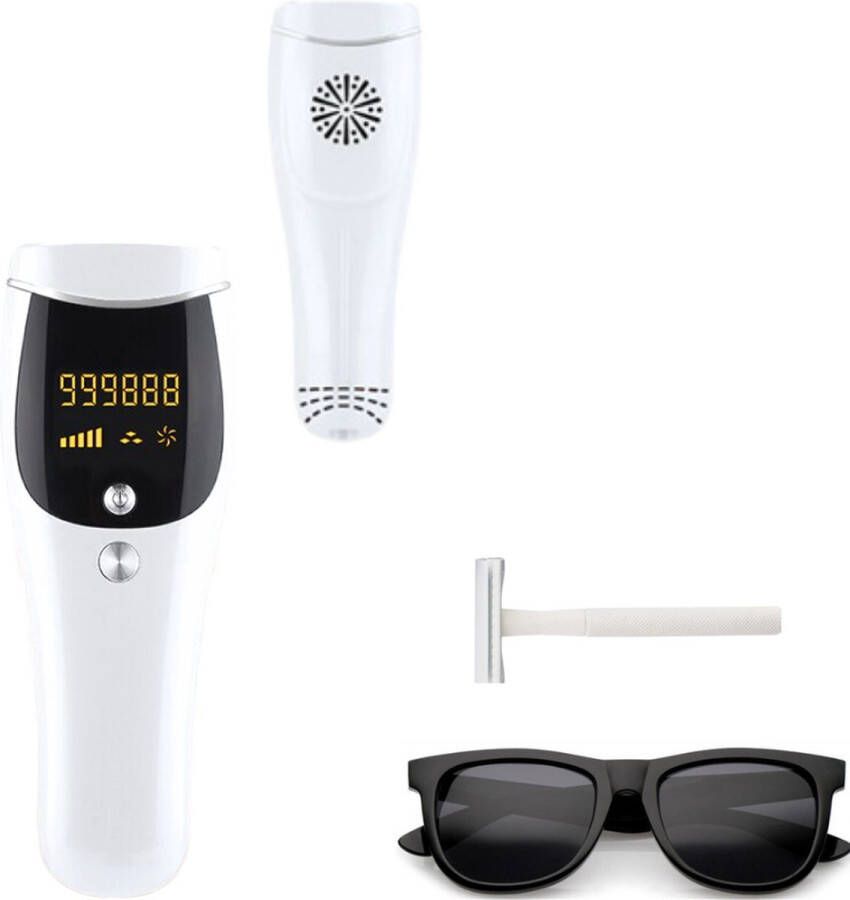Laser ontharingsapparaat IPL Laser inclusief bril en scheermesje Ontharing Haarverwijdering Epilator