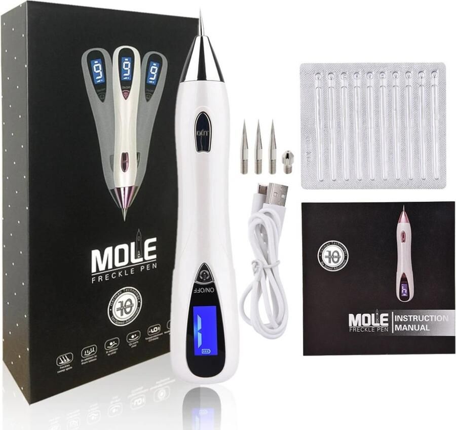 Laser Plasma Pen Steelwratjes Verwijderen Wrattenbehandeling Wrattenverwijderaar Mee Eters Blackhead Remover Zilver