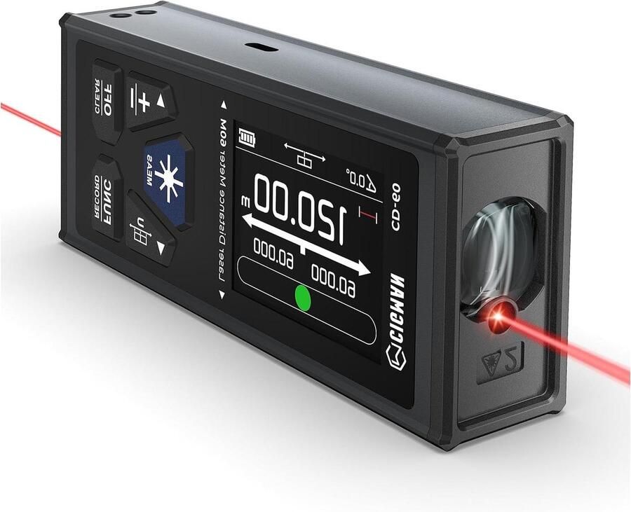 Laserafstandsmeter Bilateraal tot maximaal 120m USB oplaadbaar Digitale waterpas Magnetische achterzijde