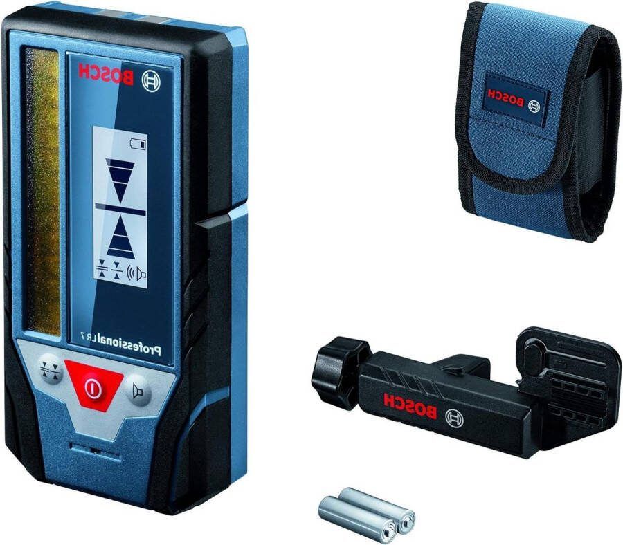 Laserontvanger LR 7 met rode en groene stralen bereik 5-50 m opbergtas batterijen AAA