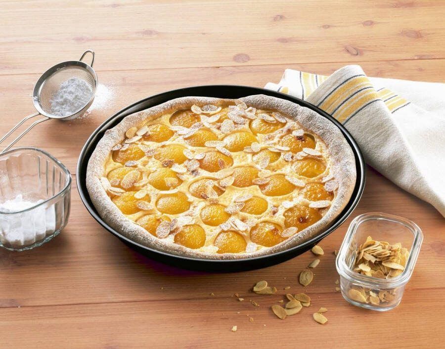 Lassic bak- en pizzaplaat rond 28 cm ronde bakplaat met antiaanbaklaag optimale warmtegeleiding