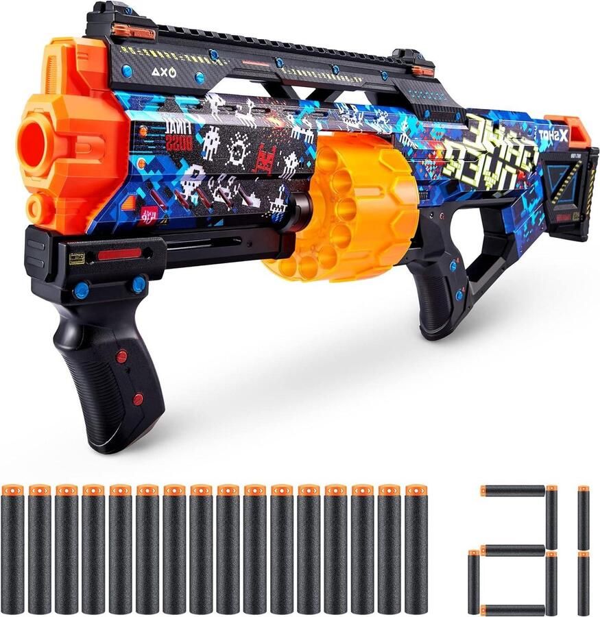 Last Stand Game Over Foam Dart Blaster 16 Darts Air Pocket Darttechnologie Speelgoedblaster voor Kinderen Tieners en Volwassenen Frustratievrije Verpakking