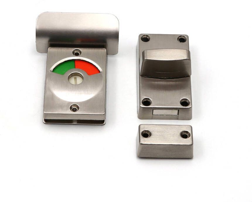 Latch Geeft Lock Roestvrij Staal Bout Deurslot Indicator Bout Vacant Engaged Badkamer WC Openbare Restroom Toilet Privacy Partitie Deurslot Latch-Geschikt voor 12-18 mm-WC-slot
