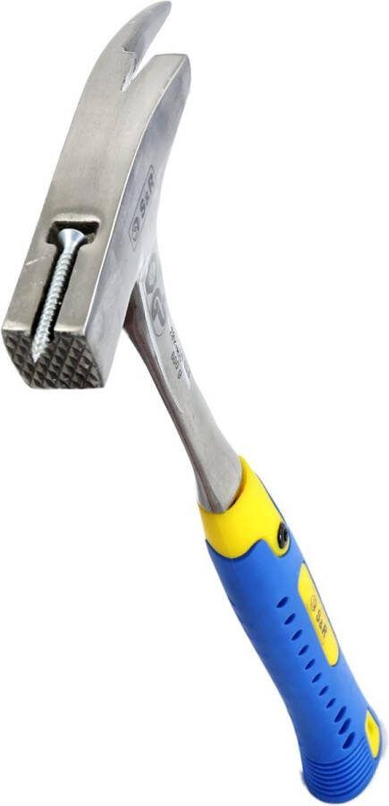 Latthamer timmermanshamer 600 g hoofdgewicht glasvezelsteel magnetische nagelhouder gesmeed staal antislip trillingsremmende handgreep klauwhamer stalen hamer