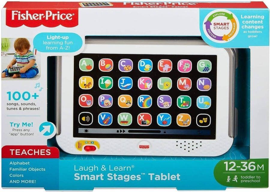 Laugh and Learn-tablet met Smart Stages-technologie en drie spelniveaus veel liedjes speelgoed voor kinderen van 12 maanden en ouder CDG33 Engelse taal