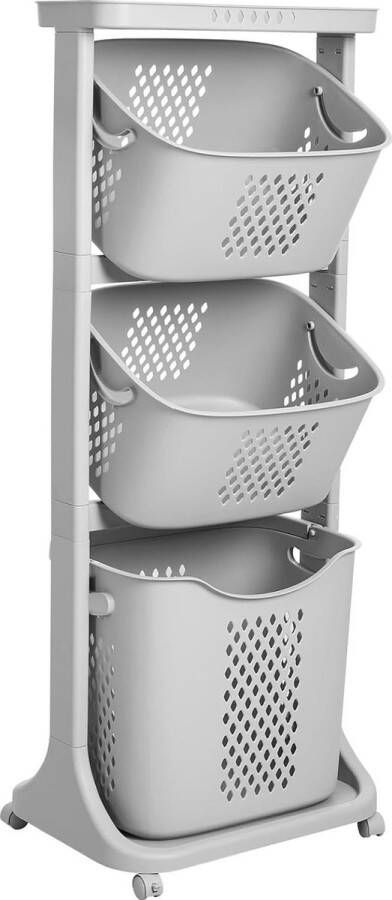 Laundry Basket on Wheels Laundry Sorter with Floors Storage Baskets Laundry Hamper Laundry Trolley Laundry Container for Clothes and Toys