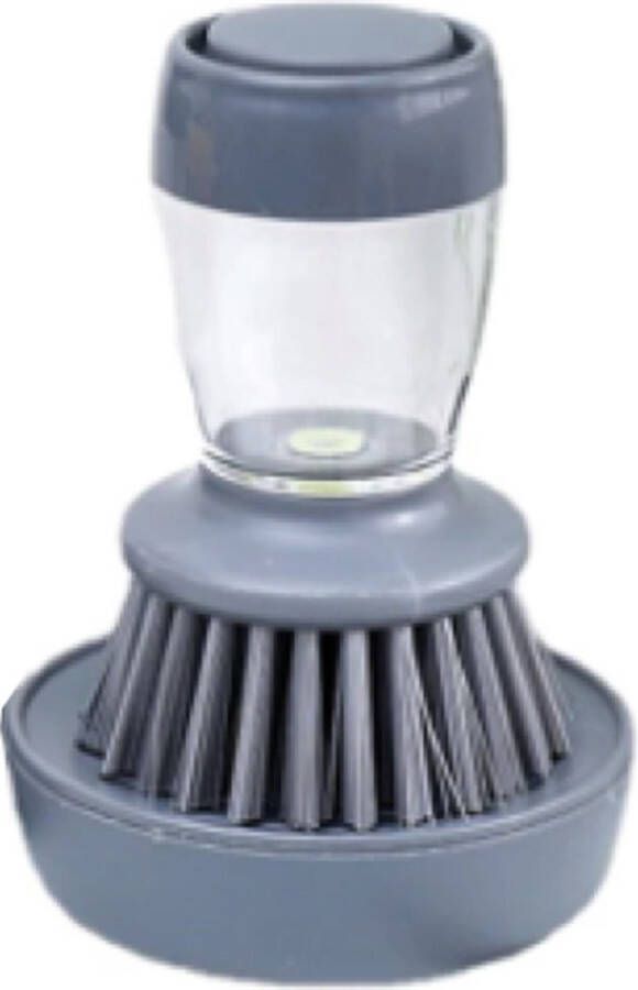 Laxx afwasborostel met zeepreservoir zeepdispenser met doseerknop Vaatwas
