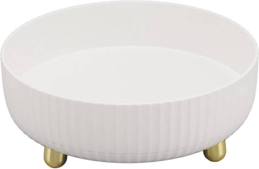 Lazy Susan Draaitafel Organiser 360° Roterend Keuken Opslag Antislip Make-up Organizer Draaitafel Kast Organiser voor Werkblad Kast Koelkast Kantoor Pantry (Wit)