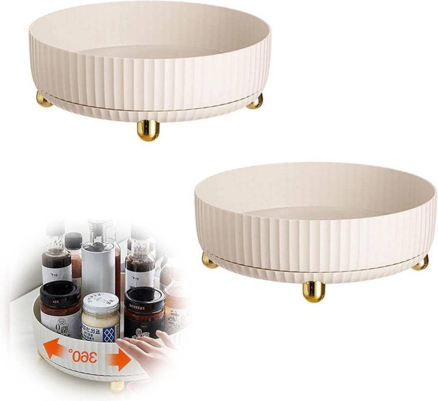 Lazy Susan Draaitafel Organizer 360° Draaibare Opberglade Make-up Parfum Organizer Draaibare Kast Organizer 87 inch Draaibaar Make-up Cosmetica Aanrecht Tafel Pantry Badkamer