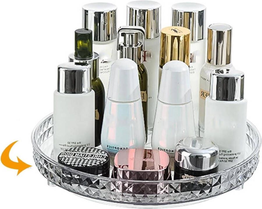 Lazy Susan Draaitafel Organizer Transparant 23cm Kruidenopberger Draaitafelopberger Draaitafelkoelkast Draaibare kruidenrekkast Keukenopberger Kruidenrek draaibaar