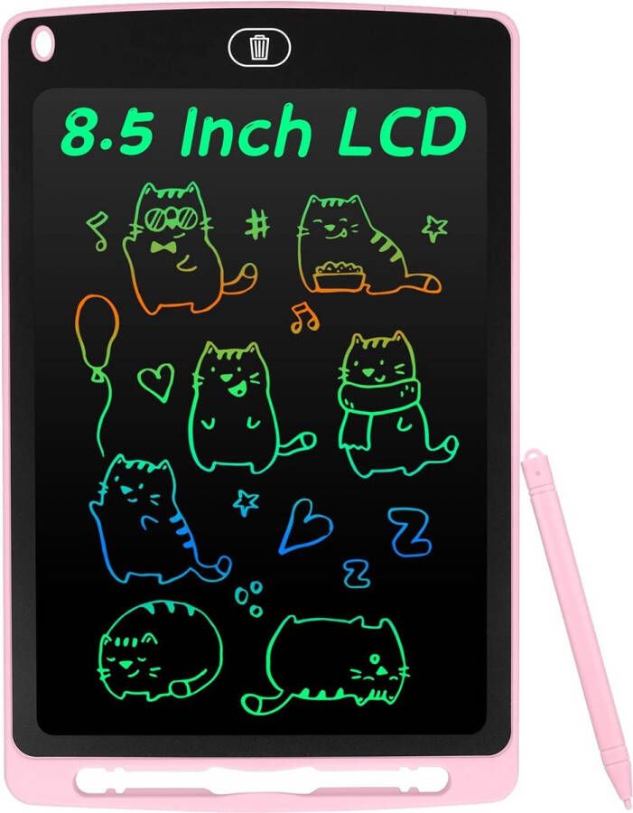 LCD-schrijfbord 20 cm LCD Schrijven Teken Tablet kleurrijk scherm LCD-schrijftablet voor kinderen en volwassenen uitwisbaar digitaal tekenbord Draagbare Elektronisch schrijfplank Roze