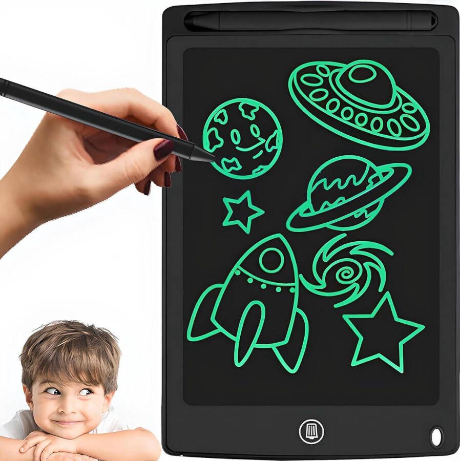 Lcd-schrijfbord 23 cm elektronisch tekenbord schrijftablet voor kinderen en volwassenen digitaal tekenpad grafisch tablet kinderspeelgoed voor meisjes van 3-12 jaar zwart