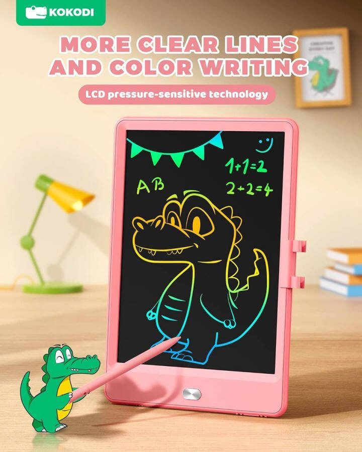 Lcd-schrijfbord 8 5 inch kinderdoodle-board tekeneducatief speelgoed tekenblok voor kinderspeelgoed voor jongens en meisjes van 3 4 5 6 7 jaar roze