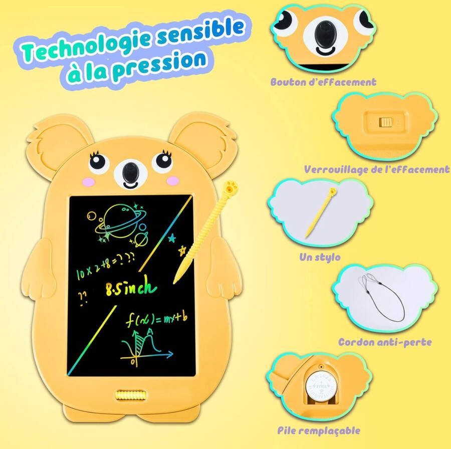 LCD Schrijftablet voor kinderen Doodle Board Educatief Schrijfbord van Kleurrijk Uitwisbaar Tekentafel Kinderen Schrijven Tablet van Peuter Speelgoed voor Meisjes Jongens 3-7 Jaar Oude