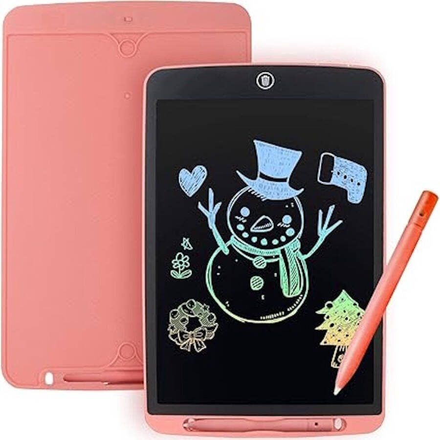 LCD Writing Tablet 12 Inch Roze Elektronische Schrijftablet voor Kinderen en Volwassenen Ideaal voor Notities Tekenen en Rekenen Draagbaar Digitaal Schrijfbord met Wisfunctie en Stylus Pen