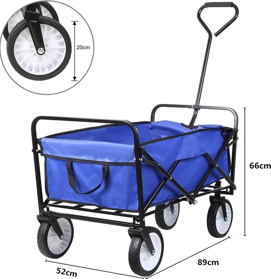 Le verkoppeur Strandkar Opvouwbare 80kg laadvermogen Outdoor Camping Trolley
